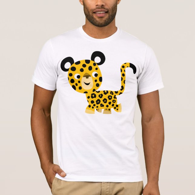 T-shirt de sorriso do leopardo dos desenhos (Frente)