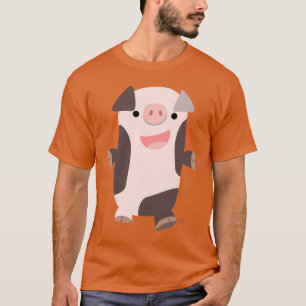 T-shirt de sorriso do porco dos desenhos animados