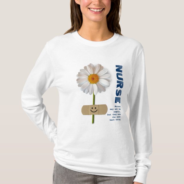 T-shirt de sorriso do presente da enfermeira da (Frente)