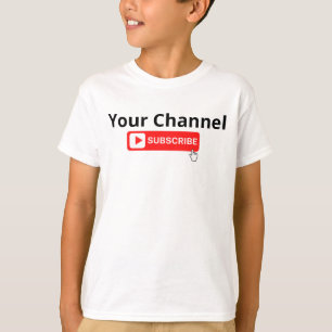 T-Shirt de Subscrição de Canal Personalizado