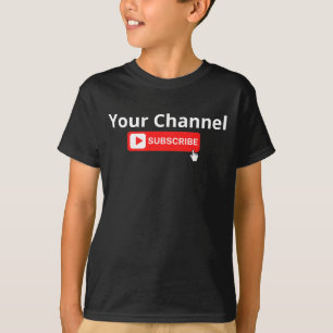 T-Shirt de Subscrição de Canal Personalizado
