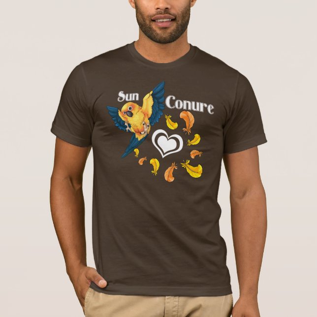T-shirt de Sun Conure (escuro) (Frente)