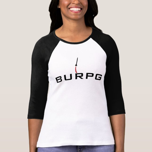 T-shirt De T da Capa das mulheres de BURPG 3/4 (Frente)