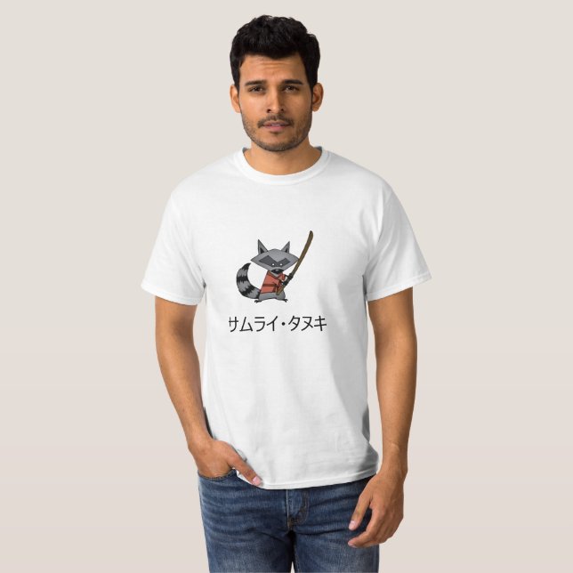 T-shirt de Tanuki do samurai (Tanuki) (Frente Completa)