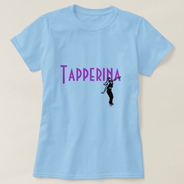 T-shirt de Tapperina (rosa quente) (Frente do Design)