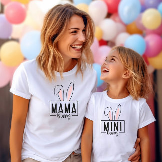 T-shirt de tendência da família de Páscoas