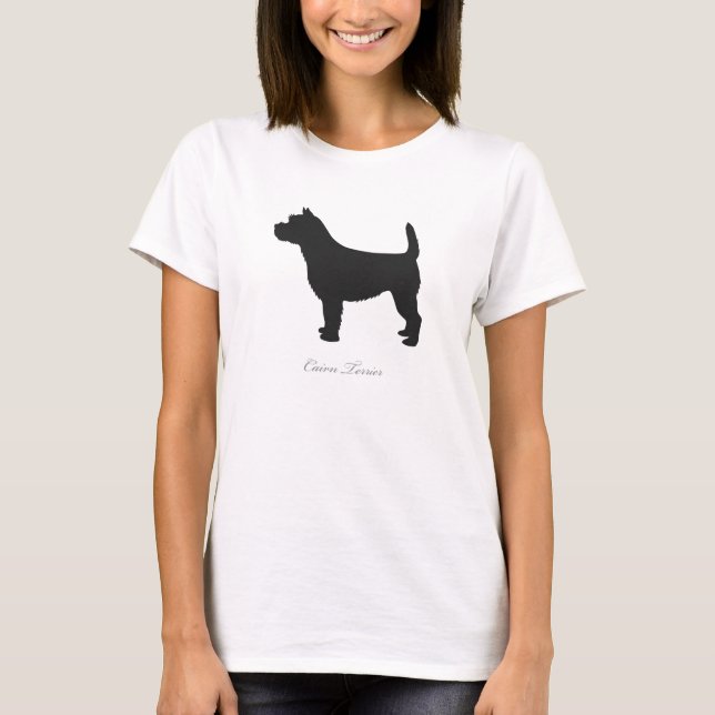 T-shirt de Terrier de monte de pedras (silhueta (Frente)