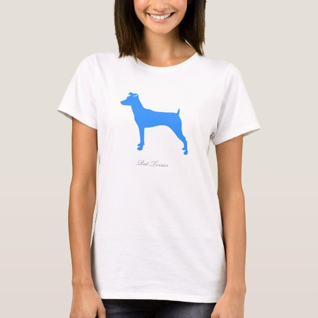 T-shirt de Terrier de rato (versão 3 azul) (Frente)