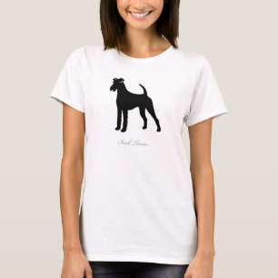 T-shirt de Terrier irlandês (silhueta preta)