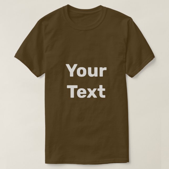 T-Shirt de Texto Personalizado (Frente do Design)