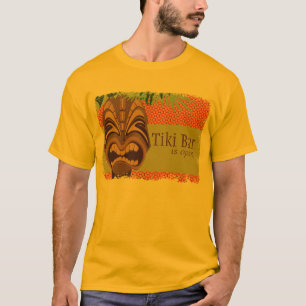 T-shirt de Tiki Luau da ilha