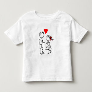 T-shirt de Toddler, Casal bonito