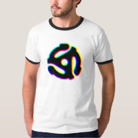 T-Shirt de toque do adaptador de gravação de 45 RP