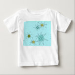 T-Shirt de Torre Azul de Ovo<br><div class="desc">Este padrão de T-Shirt Icônico Azul Icônico Ovo de Robin apresenta rajadas atômicas icônicas. Isso mesmo! A antiga escola, o fundo azul de ovo de robin com manchas de ouro é o pano de fundo perfeito para a vibrante turquesa, o aipo de salmoura e os círculos verde cor de pera...</div>