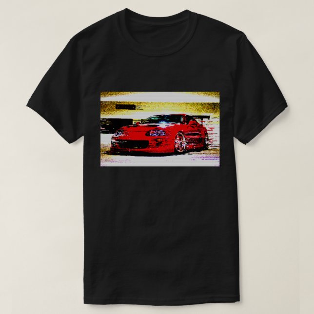 T-shirt de Toyota Supra 8bit (Frente do Design)