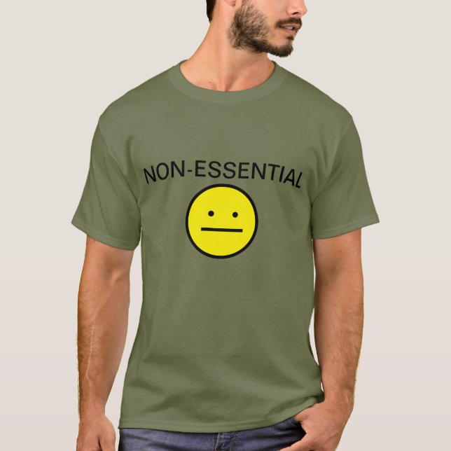 T-Shirt de trabalhador não essencial (Frente)