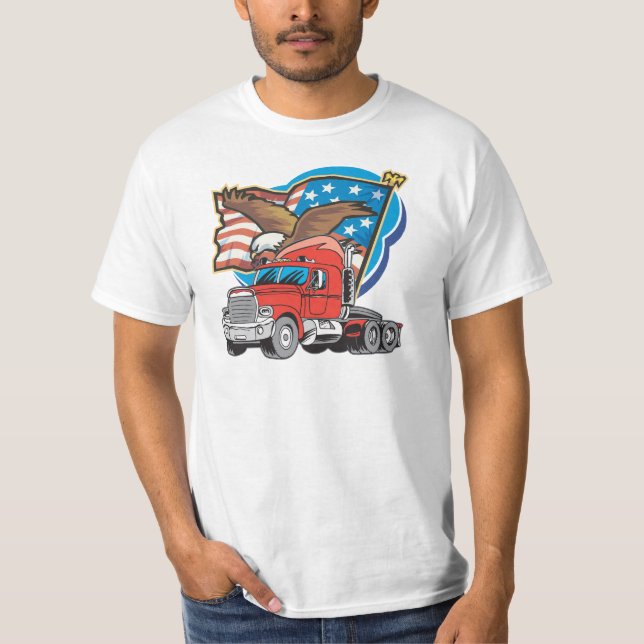 T-shirt de transporte por caminhão do valor dos (Frente)