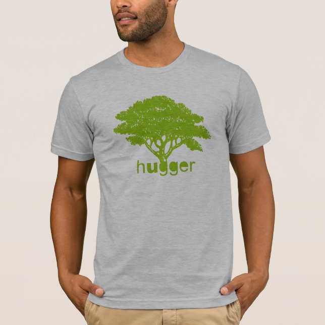 T-shirt de Tre Hugger/t-shirt do Dia da Terra (Frente)