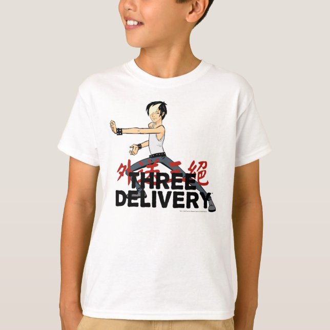 T-shirt de três Delivery™ Tobey (Frente)