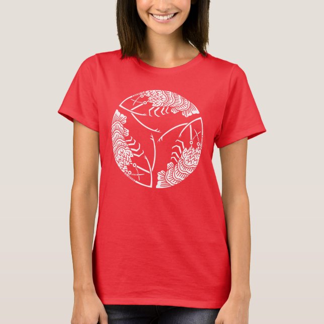 T-shirt de três lagostas espinhosas de cabeça para (Frente)