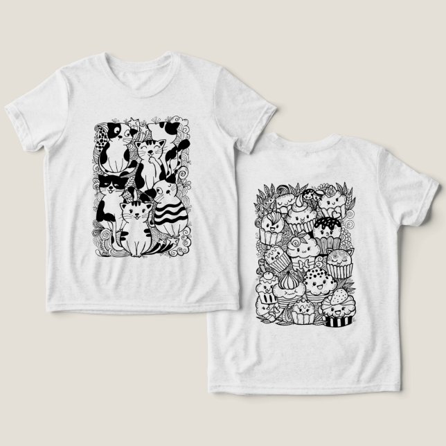 T-shirt de três misturas (Design Frente e Verso)