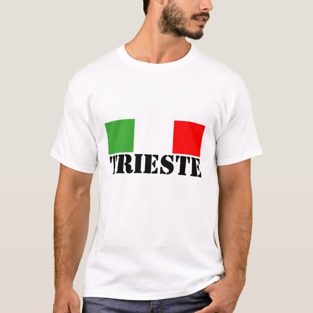 t-shirt de trieste ele petto da bandeira (Frente)