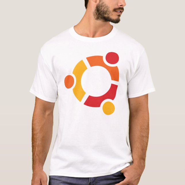 T-shirt de Ubuntu dos homens (Frente)