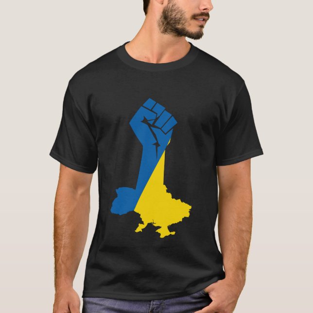 T-shirt de Ucrânia da solidariedade (Frente)