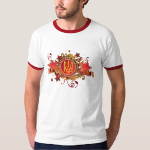 T-shirt de Ucrânia. Emblema projetado