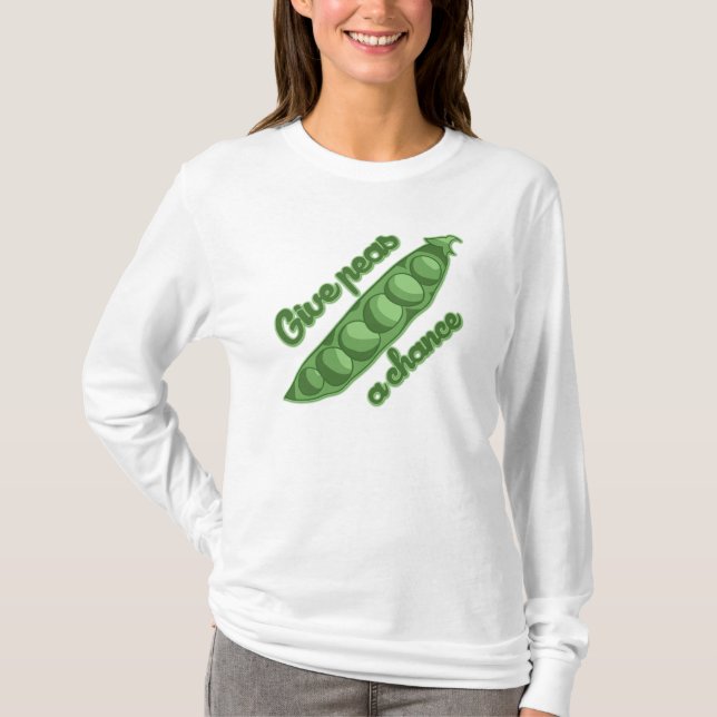 T-shirt Dê uma chance às ervilhas (Frente)