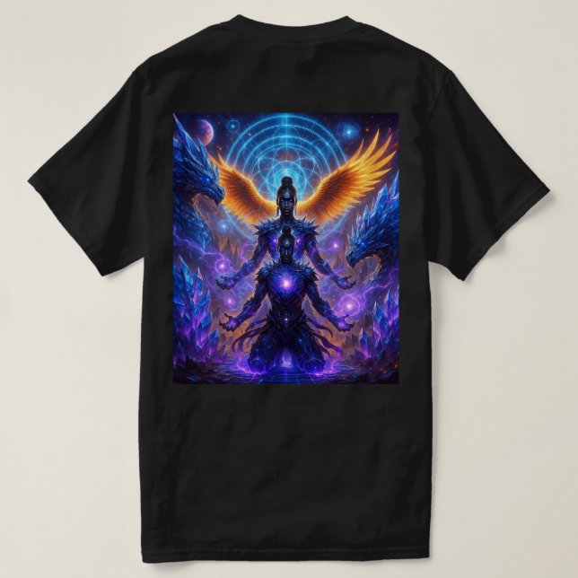T-shirt de unidade da Phoenix da águia (Verso do Design)