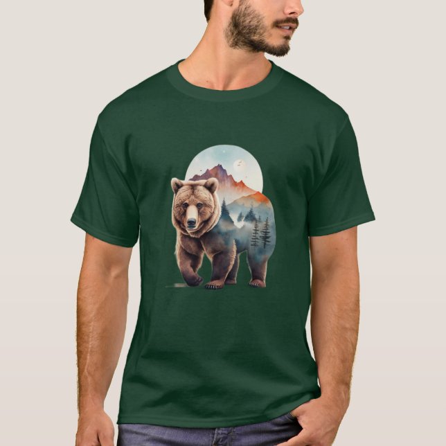 T-Shirt de urso grizzly (Frente)