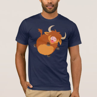 T-Shirt de Vaca do Terreno Superior Flutuante e Bo