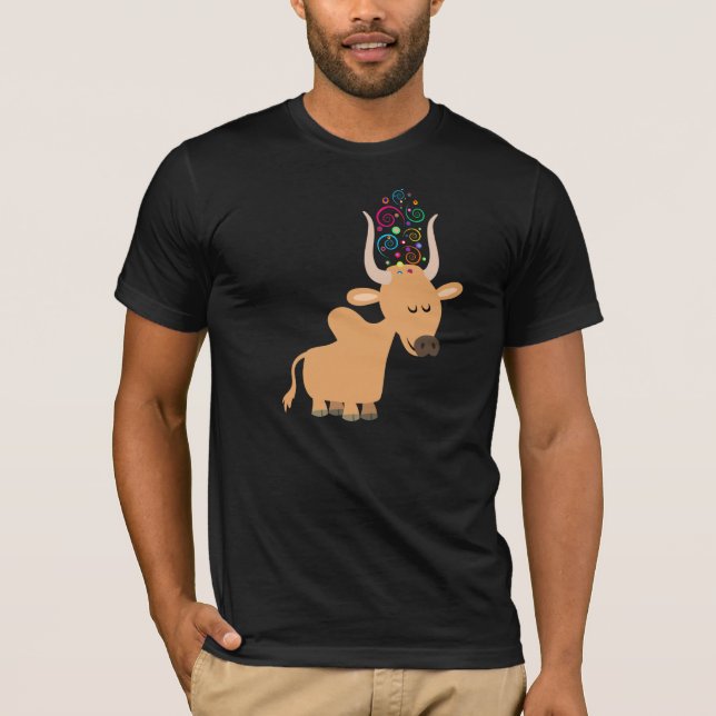 T-Shirt de Vaca Feliz Brahman (Frente)