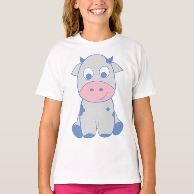 T-Shirt de vaca fofa (Frente)