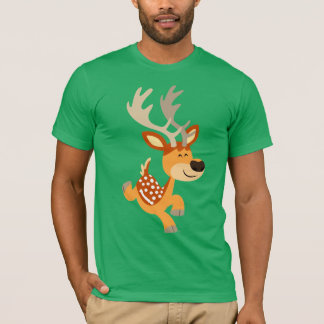 T-Shirt de Veado de Maçã de Cartoon