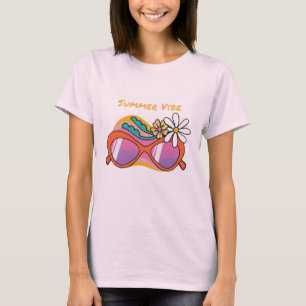 T-Shirt de Verão Bem-Vindo   Típica de óculos de s