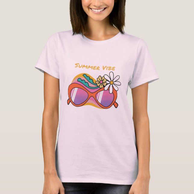 T-Shirt de Verão Bem-Vindo | Típica de óculos de s (Frente)