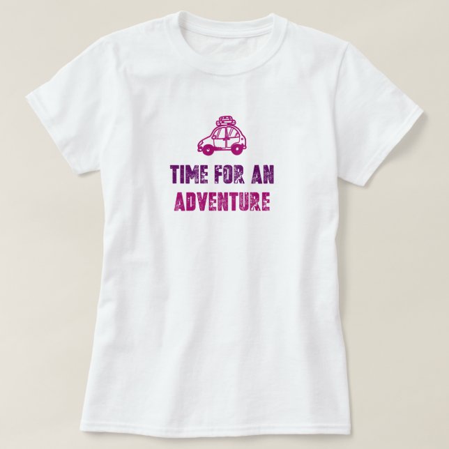 T-Shirt de Viagem de Aventura de Férias (Frente do Design)