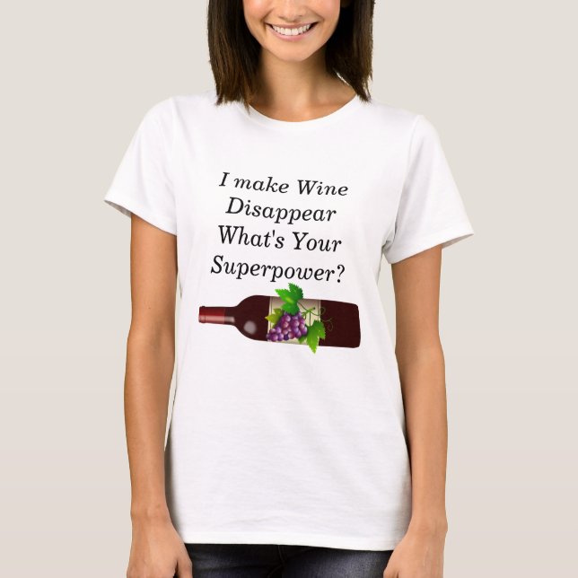 T-Shirt de Vinho Divertido (Frente)