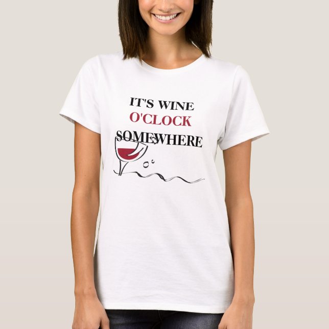 T-Shirt de Vinho Divertido (Frente)