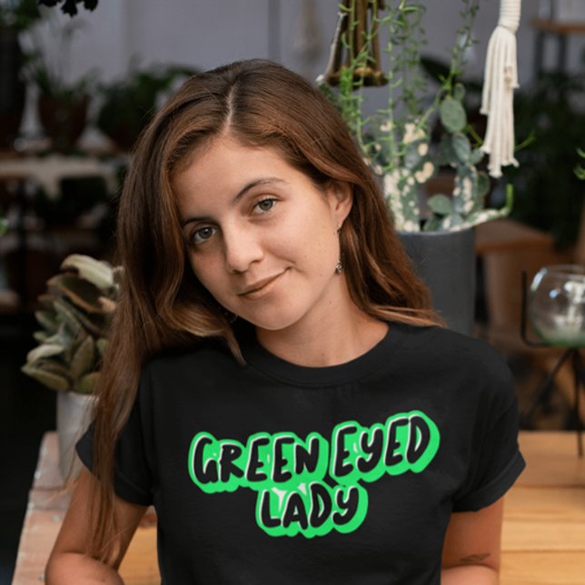 T-SHIRT DE VINTAGEM DE LADY VERDE (Criador carregado)