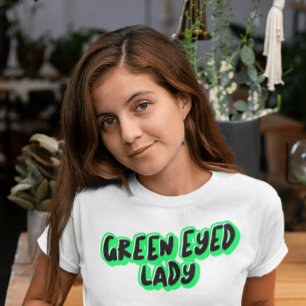 T-SHIRT DE VINTAGEM DE LADY VERDE