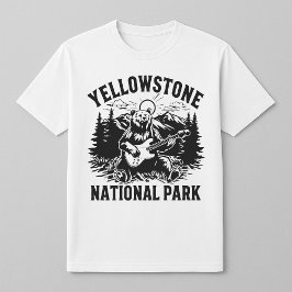 T-Shirt De Violão De Urso Yellowstone