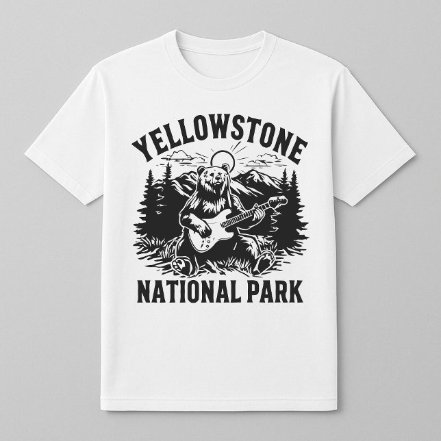 T-Shirt De Violão De Urso Yellowstone (Criador carregado)