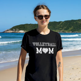 T-Shirt de Voleibol Mãe em Forma de Coração