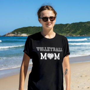 T-Shirt de Voleibol Mãe em Forma de Coração