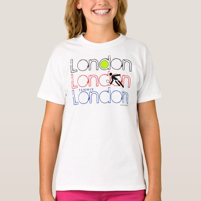 T-shirt de Wimbledon do tênis de Londres (Frente)