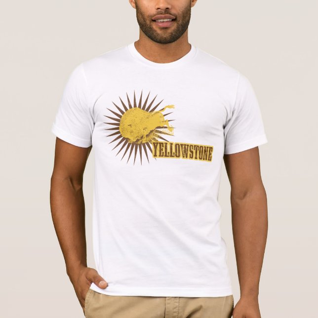 T-shirt de Yellowstone do vintage (Frente)
