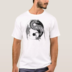 T-shirt de Yin Yang do dragão